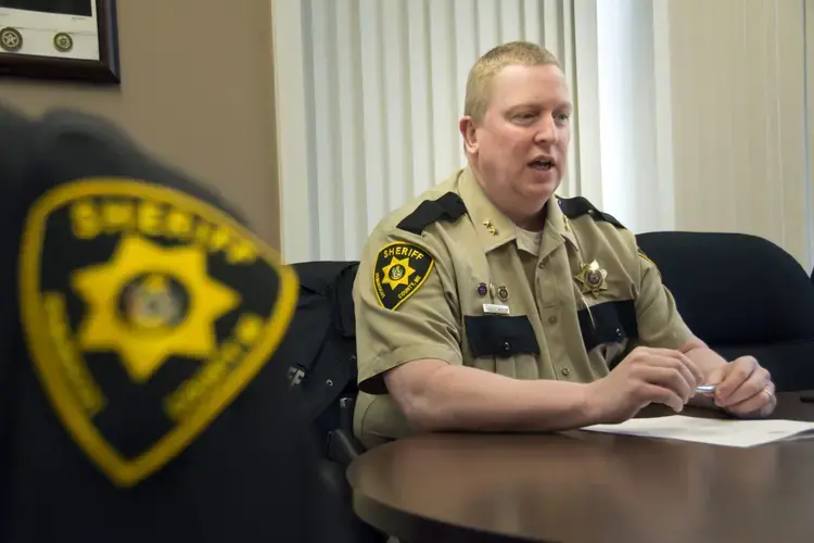 Penobscot County Sheriff Troy Morton is pictured in Bangor in June 2017. Image by Nick Sambides Jr. / Bangor Daily News. United States, 2017.