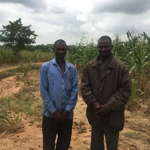 Mutairu Ganiyu and Kazeem Ganiyu, siblings and owners of Ijaye Farm Settlement. Image by Wome Uyeye. Nigeria, 2018.