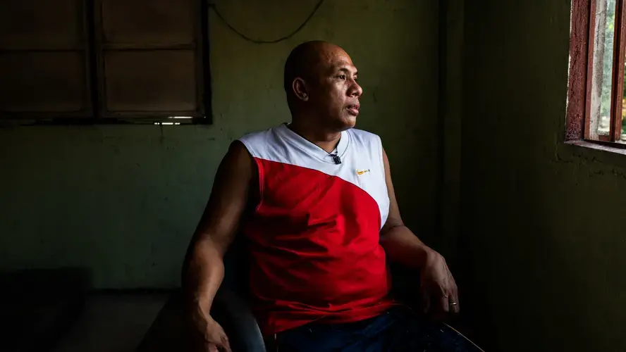 HOME. Jesus Gaboni inside their home in Caloocan where he lives with his wife and three sons. Image by Martin San Diego. Philippines, undated.</p>
<p>