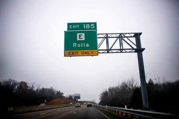 Phelps County stretches roughly from Dixon, Missouri, and Sugar Tree Road in the west, past Doolittle and Rolla to St. James, Missouri. Image by Brian Munoz. United States, 2019.