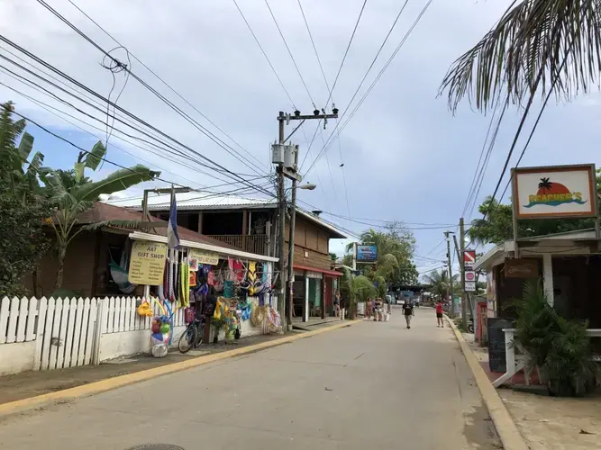 Aminta Tennyson’s souvenir shop in West End, which she’s operated for nearly 16 years. Image by Jack Shangraw. Honduras, 2019.