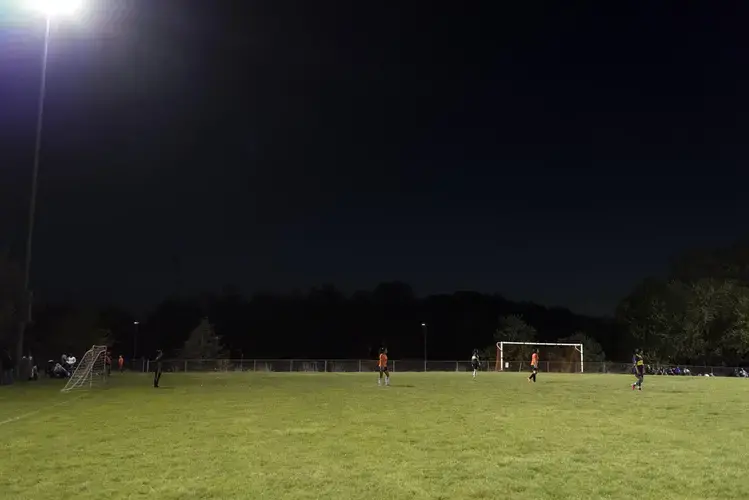 Women from Santa Rosa play in the Santa Rosa women’s soccer league in Annandale, Virginia. Image by Carey Averbook. United States, 2016.