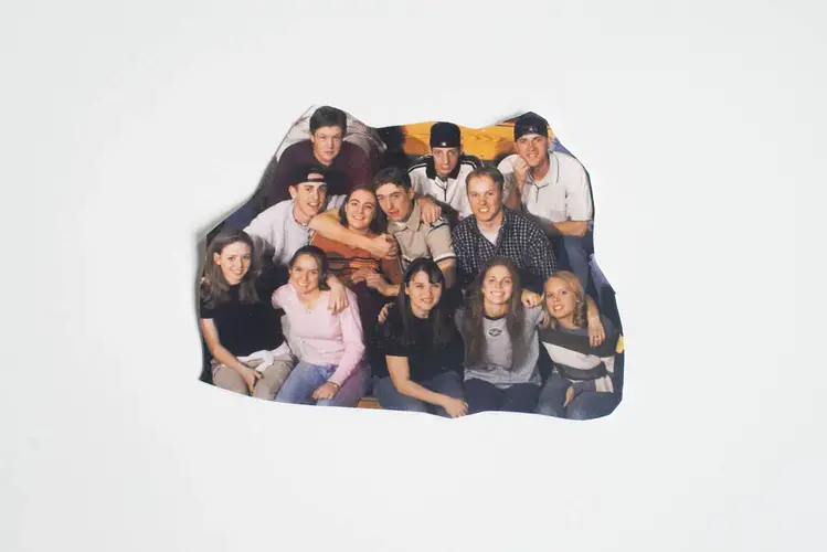 Detail from 1999 Columbine High School senior class photo. Image by Andres Gonzalez.