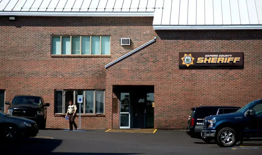 The Oxford County Sheriff’s Office in South Paris, Maine. Image by Linda Coan O’Kresik/BDN. United States.<br />
