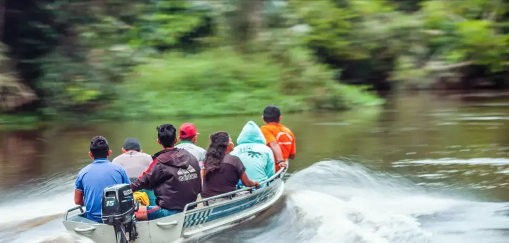 The Sateré re-occupation of the Mariaquã River lands gets underway. Image by Matheus Manfredini. Brazil, 2019.