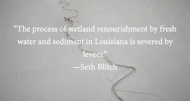 Baton Rouge. The Louisiana State University Center for River Studies created a 10,000 square foot model of the Mississippi River Delta, based on the topography of southeast Louisiana. Image by Spike Johnson. United States, 2019.