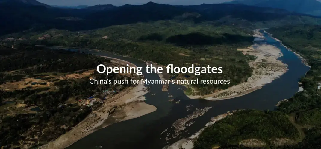 The confluence of the N'Mai and Mali rivers in Kachin State, Myanmar, where the Myitsone dam site is proposed to be. Image by Hkun Lat. Myanmar, 2019.