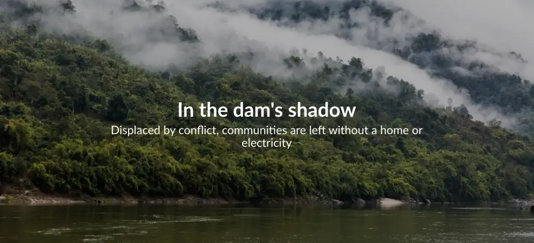 Mountains along the N'Mai Hka River near the Chipwi dam project, outside of Chipwi, Kachin State, Myanmar. Image by Hkun Lat. Myanmar, 2019.