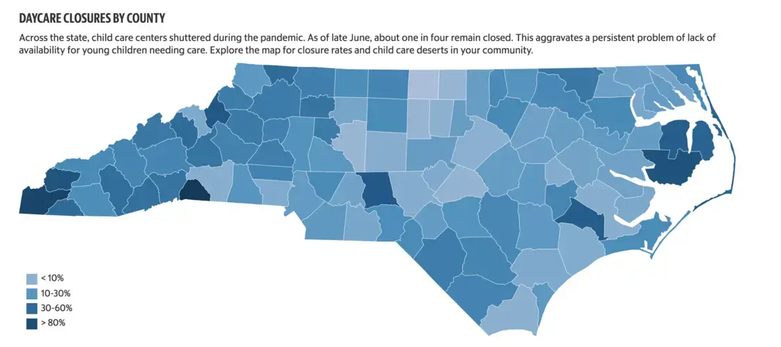 Source: Source: NC DHHS, Census, The Budget and Tax Center at the North Carolina Justice Center. Image by Gavin Off.