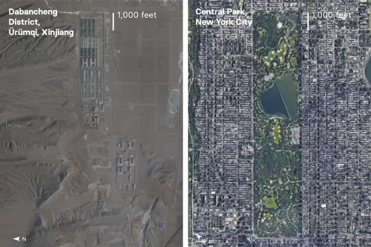 Image courtesy of Planet Labs/Google Maps. China and United States, undated.