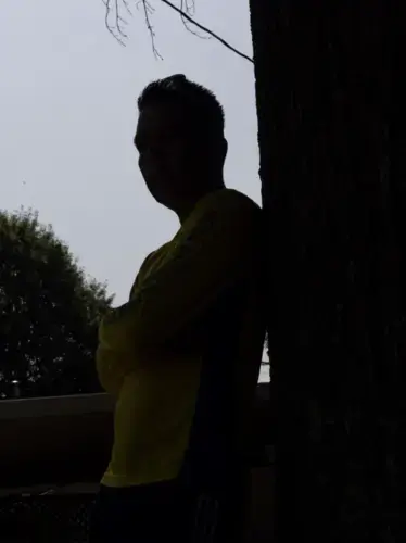 Alfredo, a 37-year-old machine operator in a Tyson poultry plant, at his home in northwest Arkansas on July 2, 2020. He asked to be identified only by his first name. Image by Spencer Tirey, For The Midwest Center for Investigative Reporting. United States, 2020.<br />