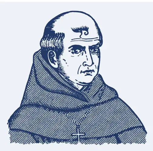 Junípero Serra. Illustration by Eric Hinkley. 