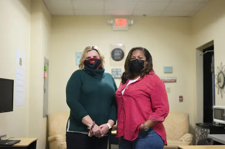 Pam Strobel and Kelly Hawkins, a behavioral therapist and an English teacher at Lake Charles College Prep respectively, have both noticed changes in the mental and emotional health of their students and fellow staff. Image by Katie Sikora. United States, 2020.