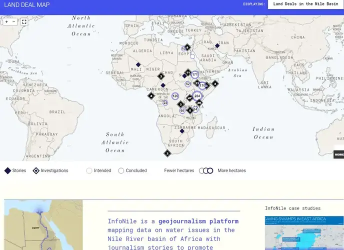 Our land grabs interactive map. Image by InfoNile.