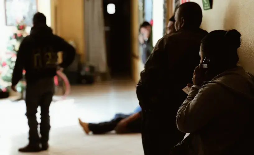 Migrants inside Nazareth shelter prior to the arrival of the virus. Image by Daniel Mendez. Mexico, 2020. 