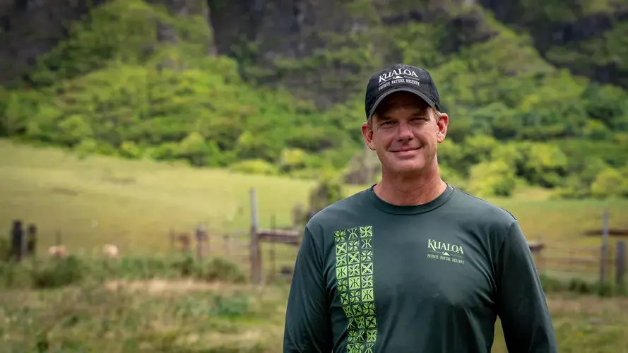 Taylor Kellerman’s next goal is to start growing sandalwood on the ranch. Image by Kuʻu Kauanoe/Civil Beat. United States, 2020.