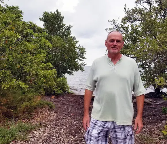 Barry Wray, executive director of the Florida Keys Environmental Coalition citizen group, is a leader of the small but vocal opposition to the Oxitec trial. He and others in the coalition say the technology is 'immature' and requires further independent review. Image by Devi Shastri. United States, 2017.