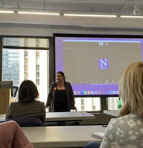 Morin presents to Northwestern students