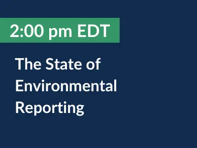 2:00 pm EDT. The State of Environmental Reporting. 