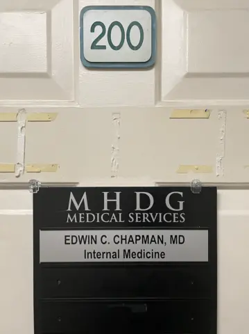 The front door to Dr. Chapman's clinic