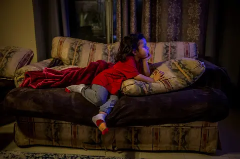 Bryce Canyon watches TV. Image by Mary F. Calvert. United States, 2020.