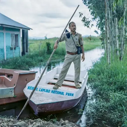 Basant Salam, 32. Keibul Lamjao National Park, Manipur Basant Salam has worked as a ranger in the Keibul Lamjao National Park for almost 10 years. A total of 35 unarmed forest guards are responsible for fighting sophisticatedly armed poachers who enter the floating national park to poach the endangered Sangai deer. In 2013, Salam fought two armed poachers, who were arrested, but managed to obtain a bail and now roam around scot-free.