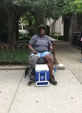 Terry outside Fourth Presbyterian Church. Image by Rodin Samnang. United States, 2018.