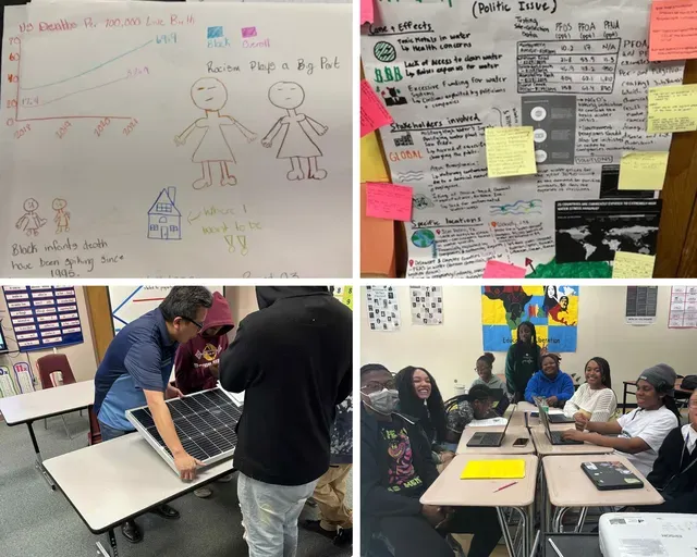 Collage of images from the spring 2025 teacher fellowship, "Global Issues, Local Contexts"