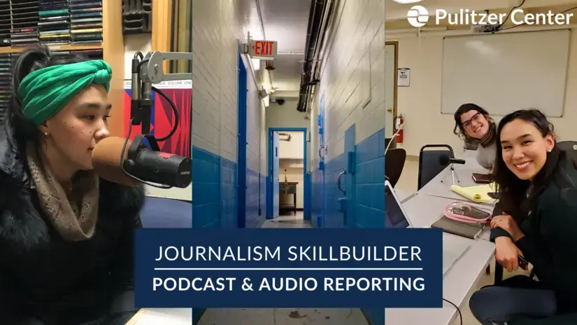 Decorative graphic for audio Journalism Skillbuilder lesson