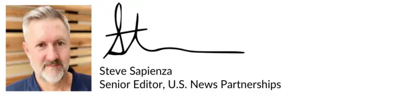 Steve Sapienza, Senior Editor, U.S. News Partnerships signature