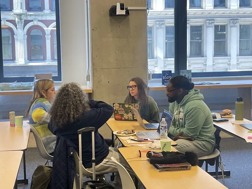 Chicago teachers discussing 1619 2025