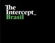 The Intercept is written in white letters while Brasil is written in green letters.
