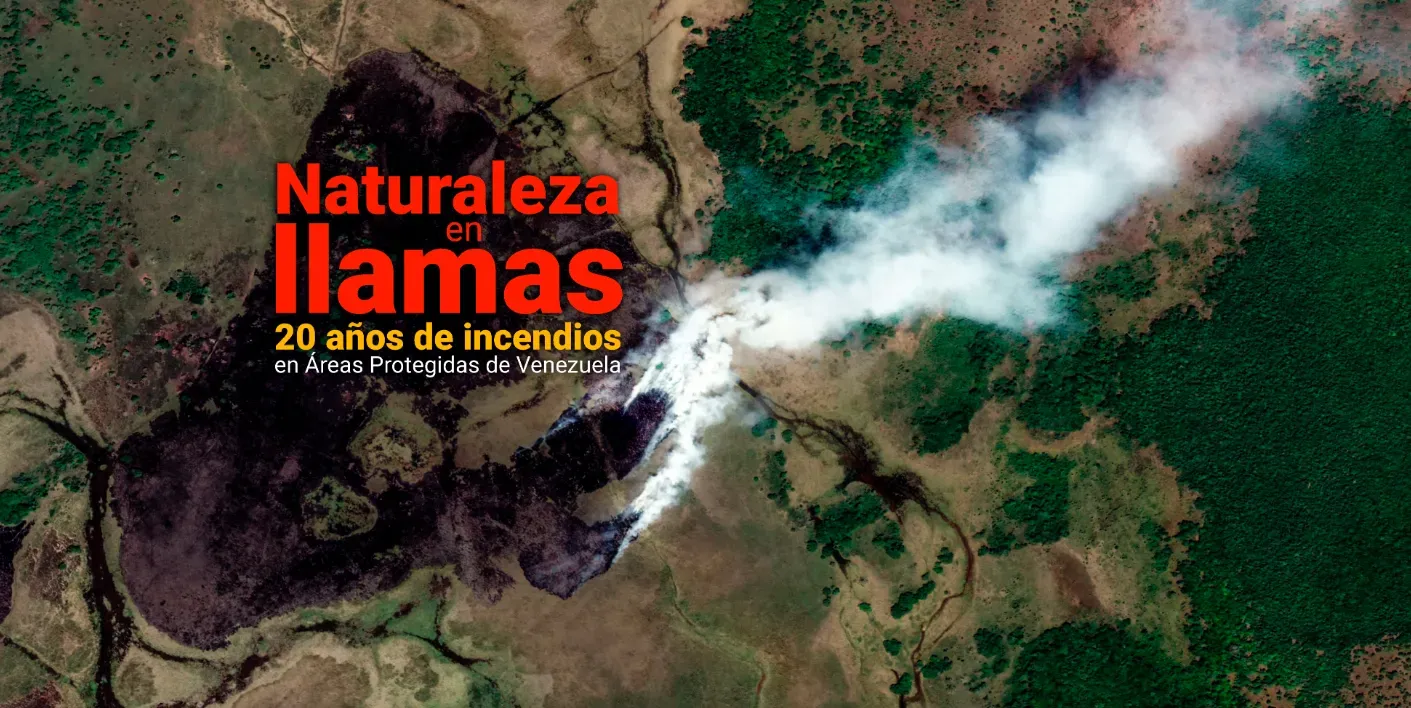Imagen por cortesía de Prodavinci Naturaleza en llamas: 20 años de incendios en Áreas Protegidas de Venezuela