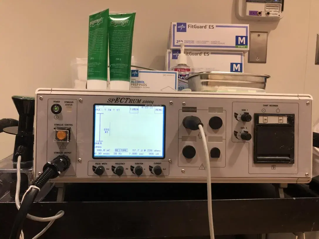 An electroconvulsive therapy device.