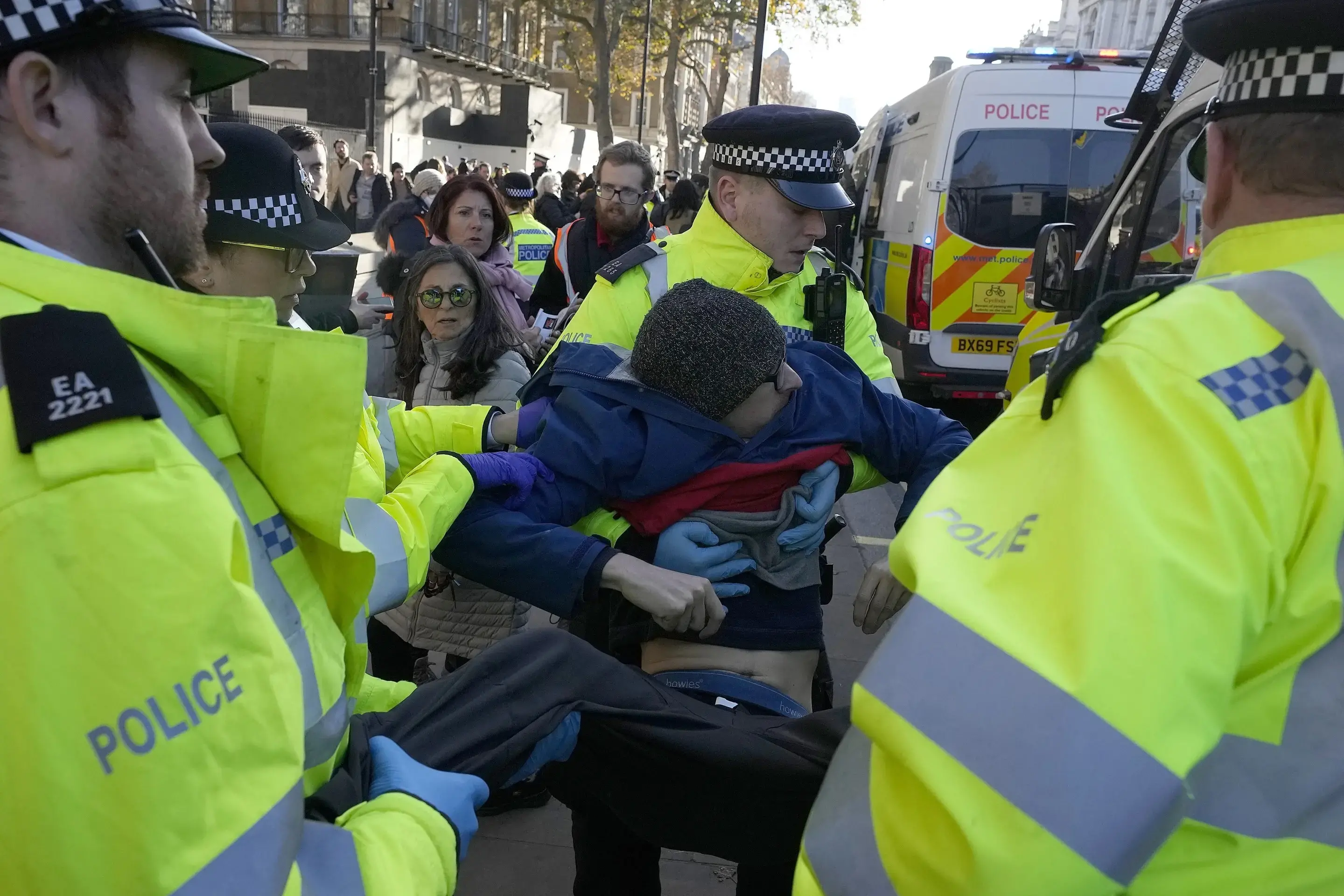 protesters are arrested