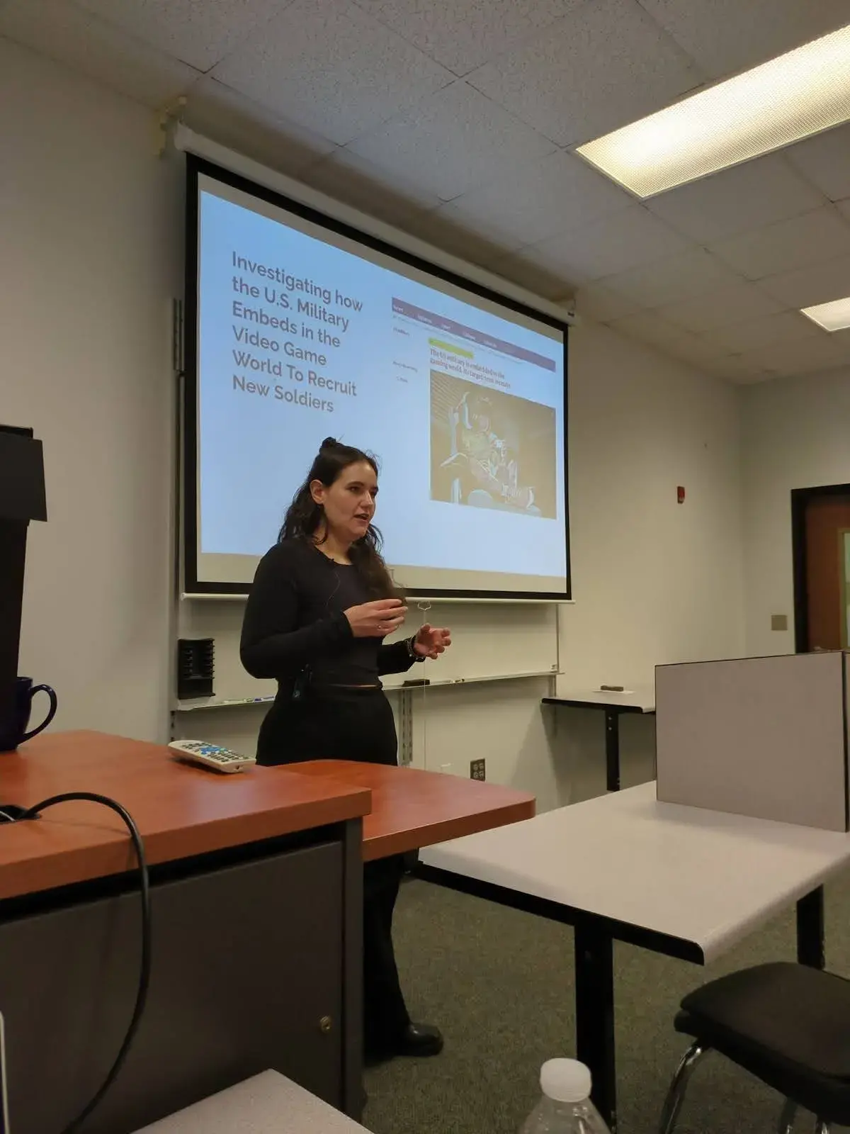 Rose presents to a classroom