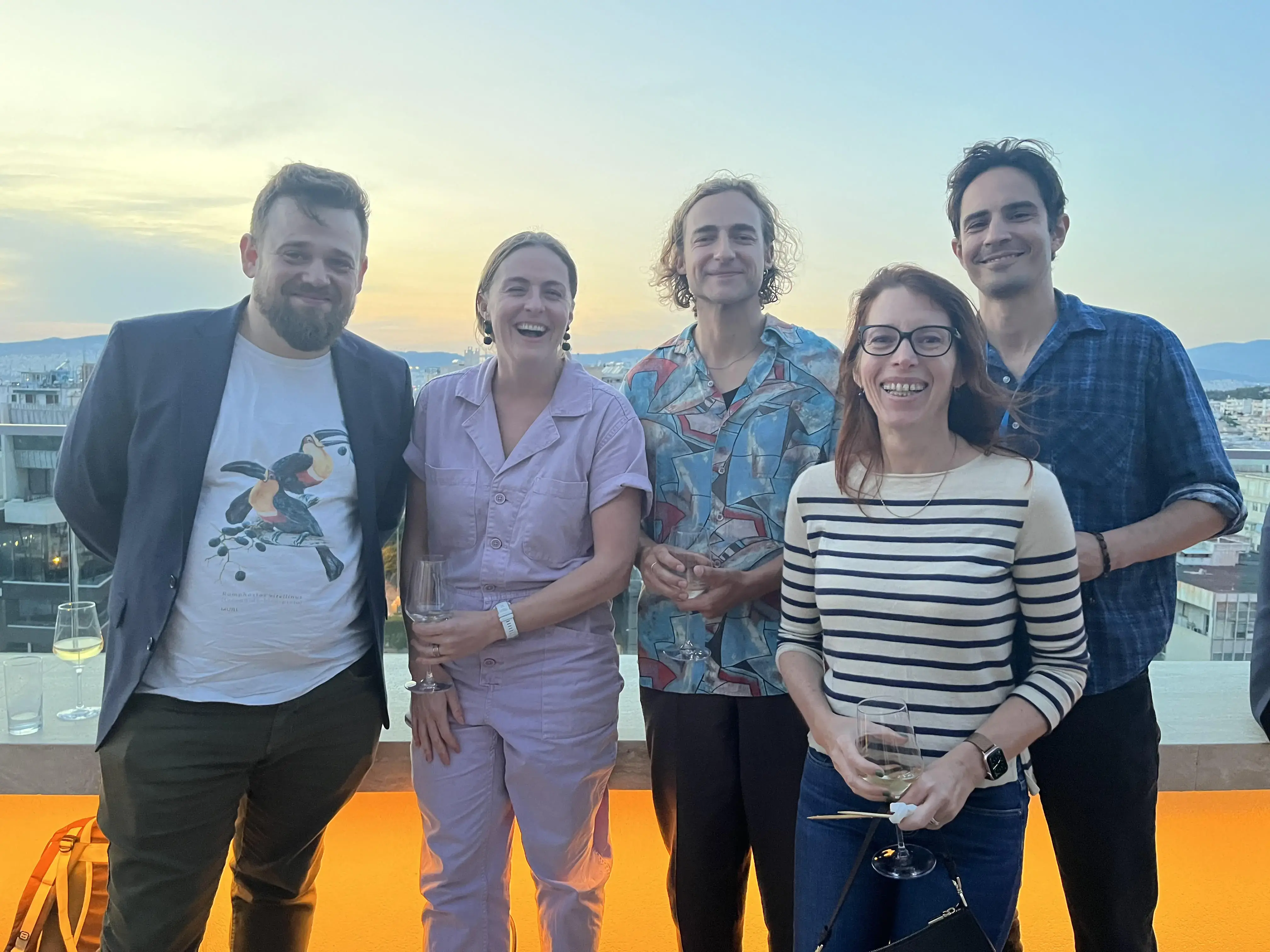 The ORN fellows on a rooftop in Athens