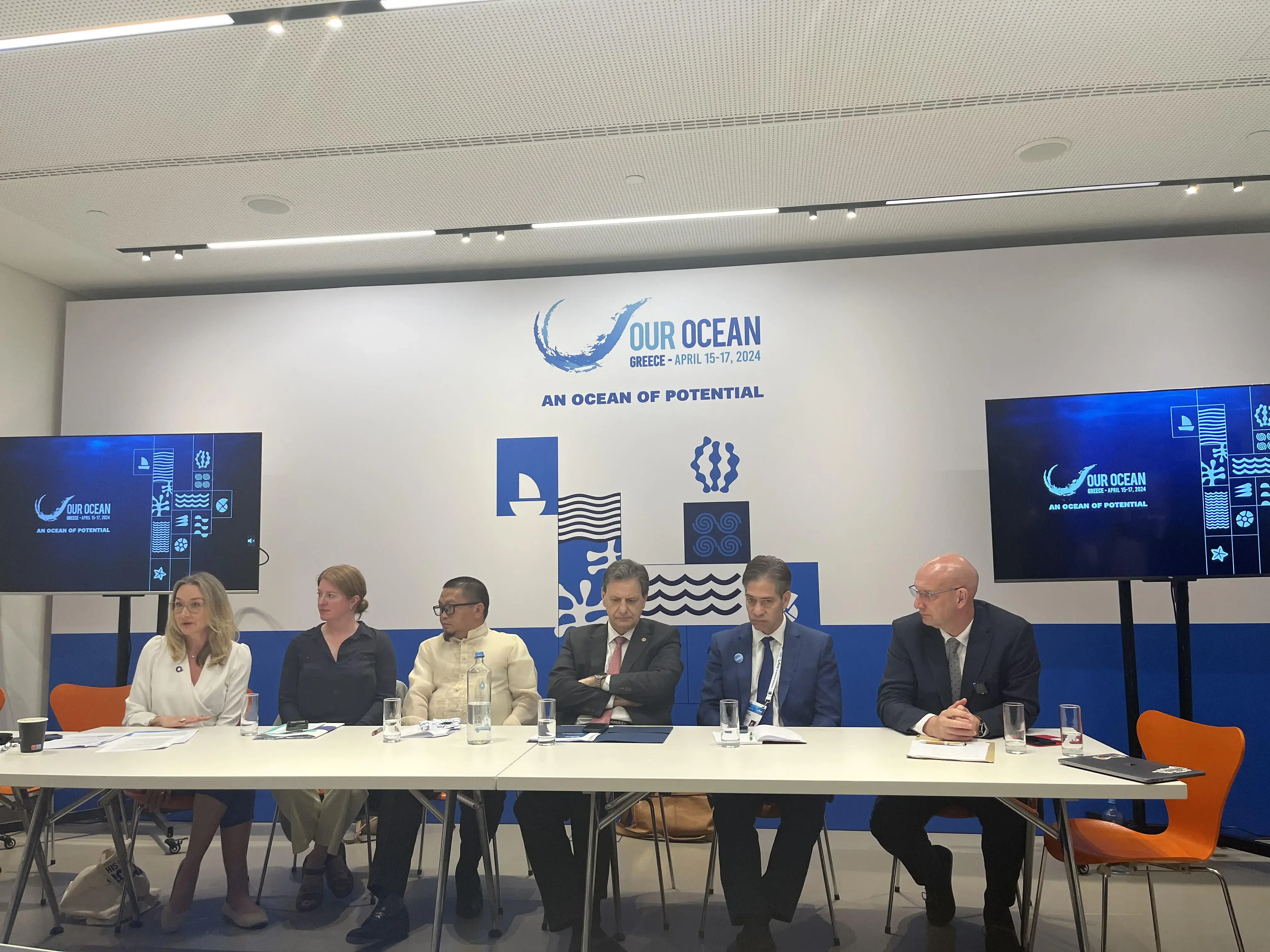 Panelists at the ocean conference event