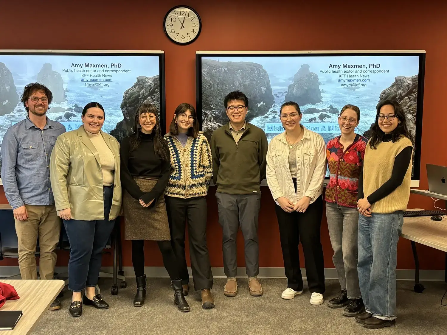 A group of students with Amy Maxmen