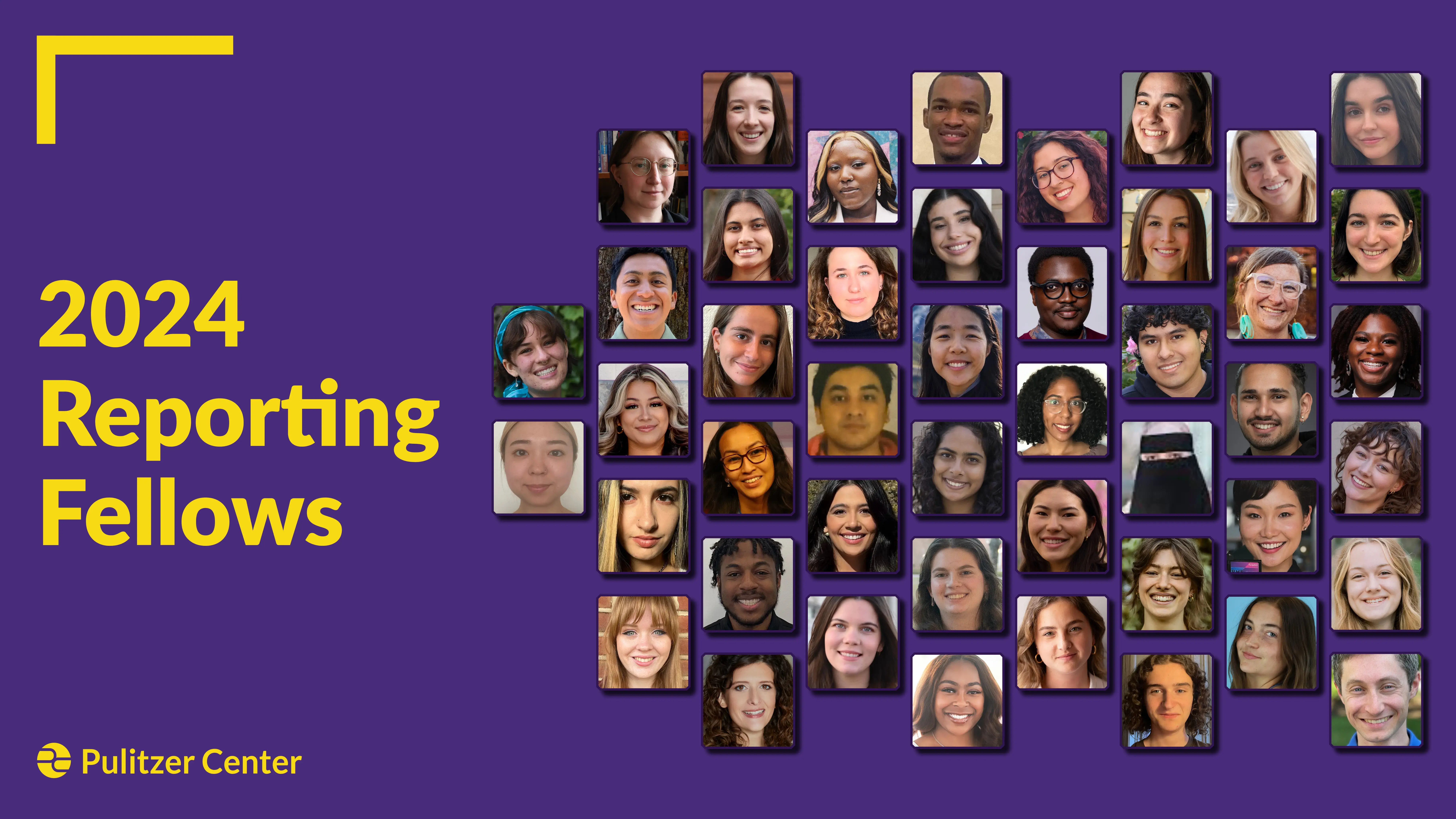 Congratulations to the 2024 cohort of Reporting Fellows. Graphic by Lucy Crelli. United States, 2024.
