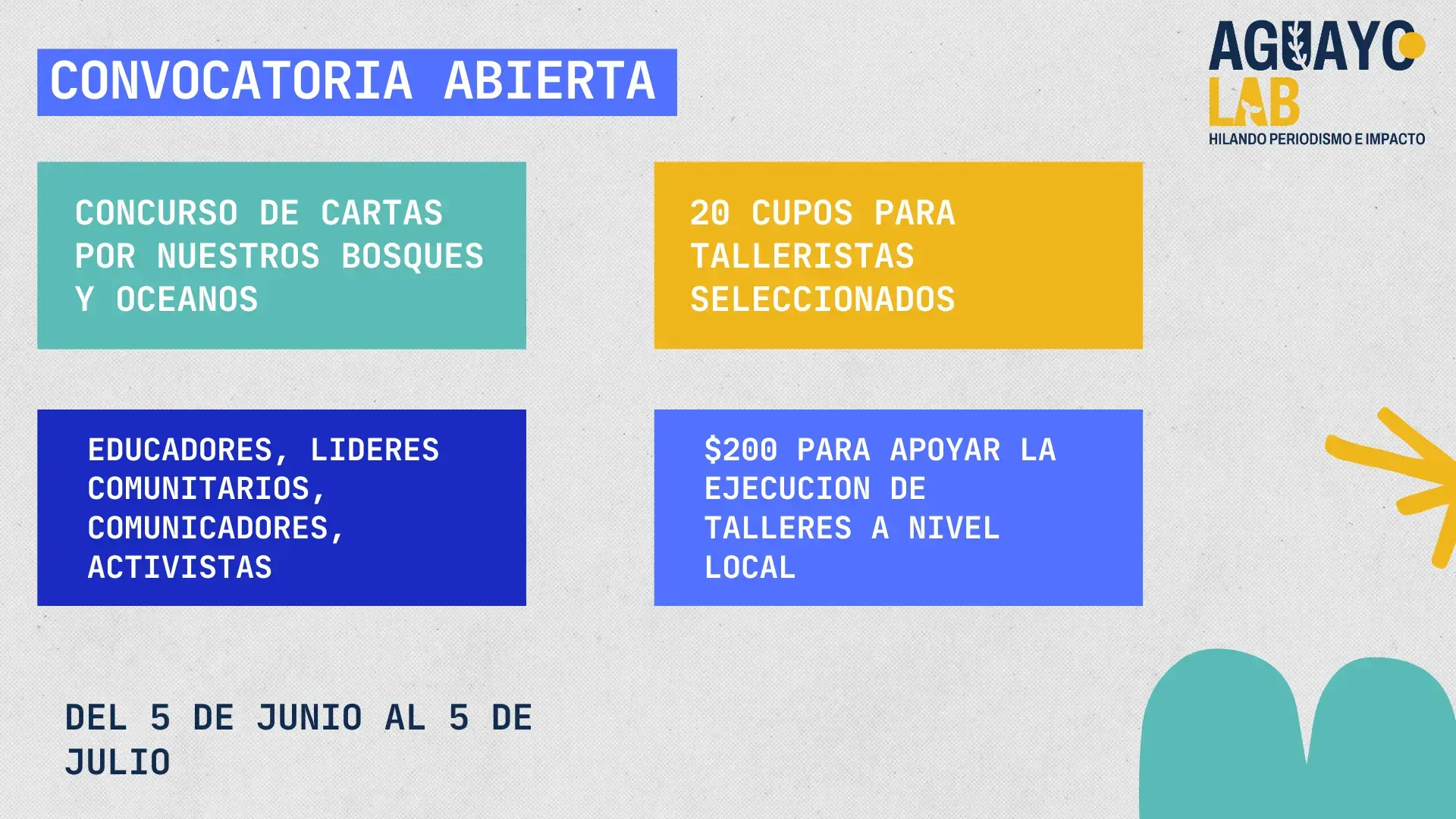 Convocatoria abierta de 5 junio a 5 julio 2024