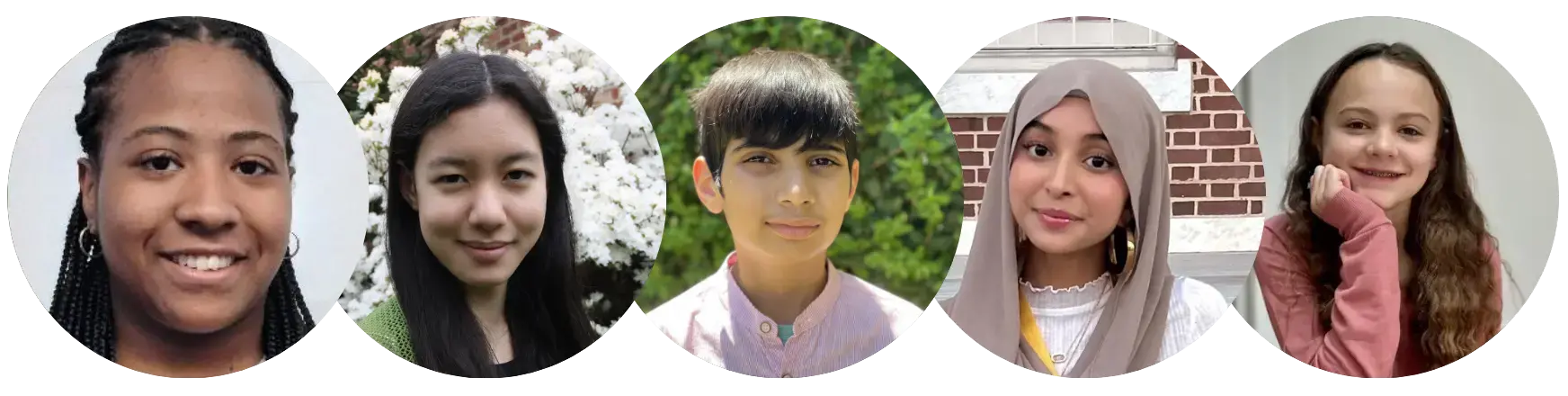 Headshots of select 2024 Fighting Words Poetry Contest winners