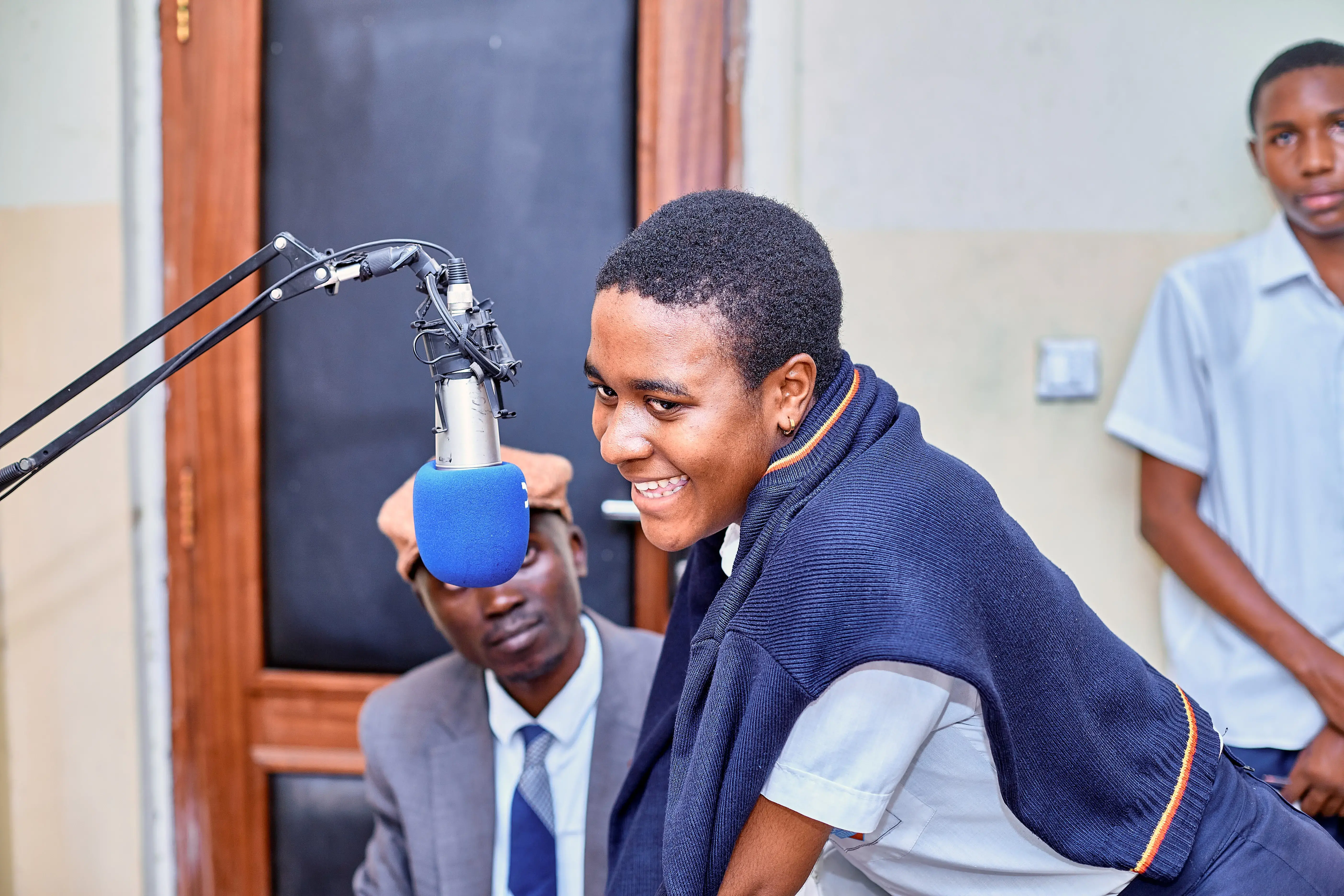 A student respond to questions during the EcoCulture competition - Photo by Eric Selemani