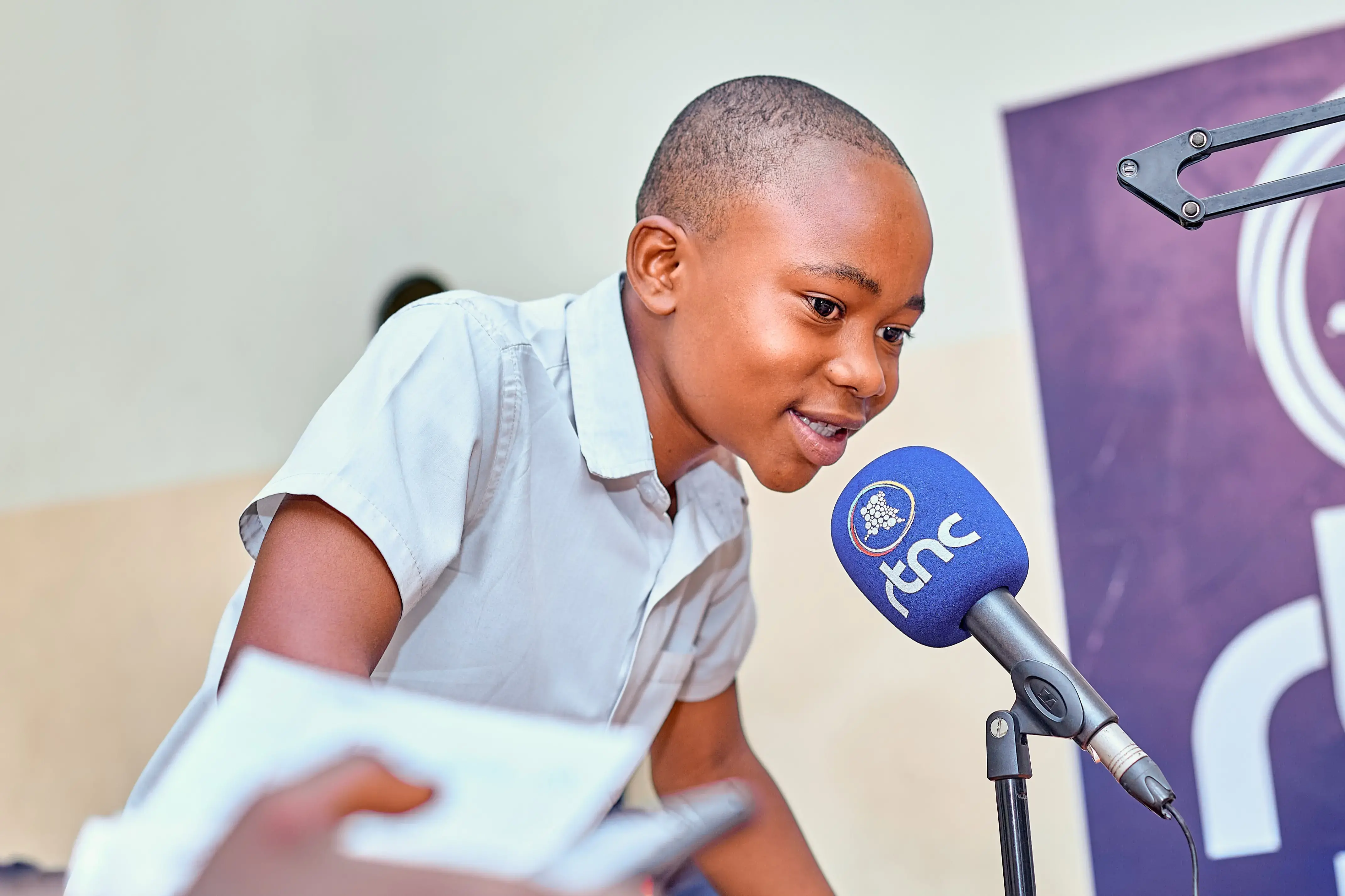 A student responds to questions during the EcoCulture competition - Photo by Eric Selemani