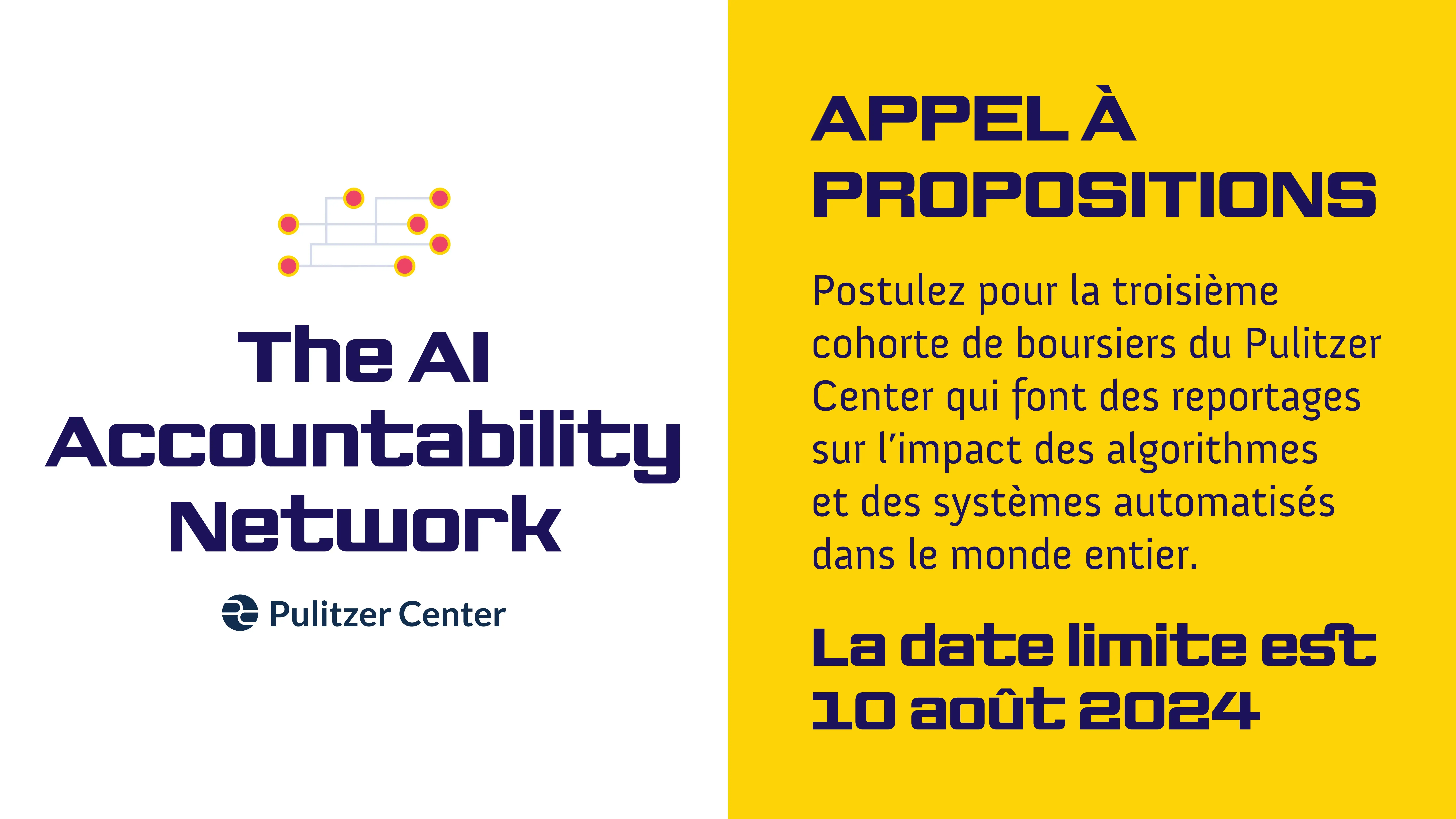 Se abre la convocatoria de propuestas para las becas de Monitoreo de Algoritmos (AI Accountability) del Pulitzer Center