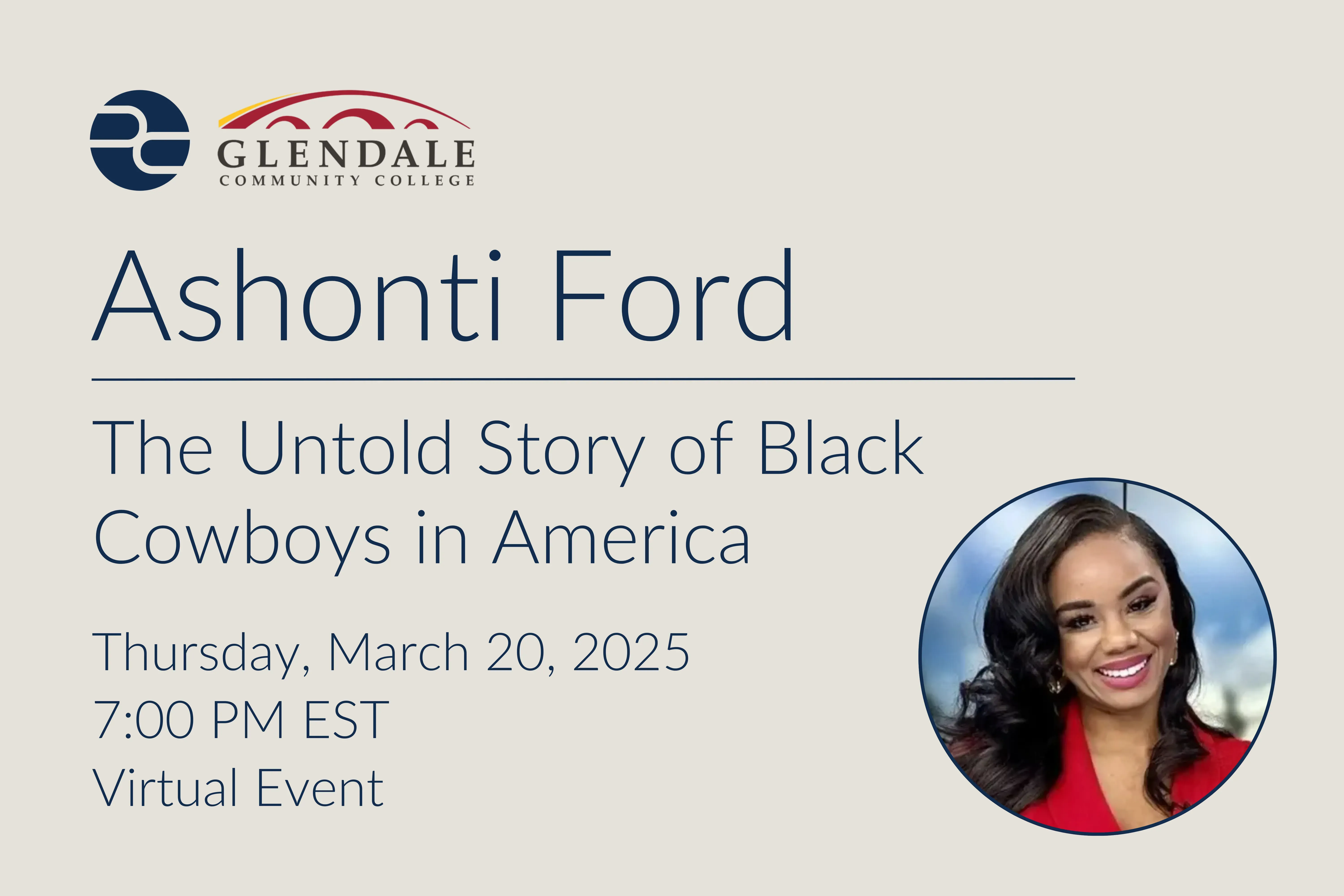 Ashonti Ford To Speak to Students About the Untold Story of Black Cowboys in America at Glendale Community College