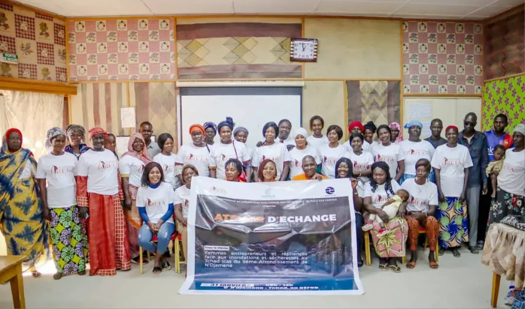 Group photo at REFA International Chad exchange workshop with women entrepreneurs