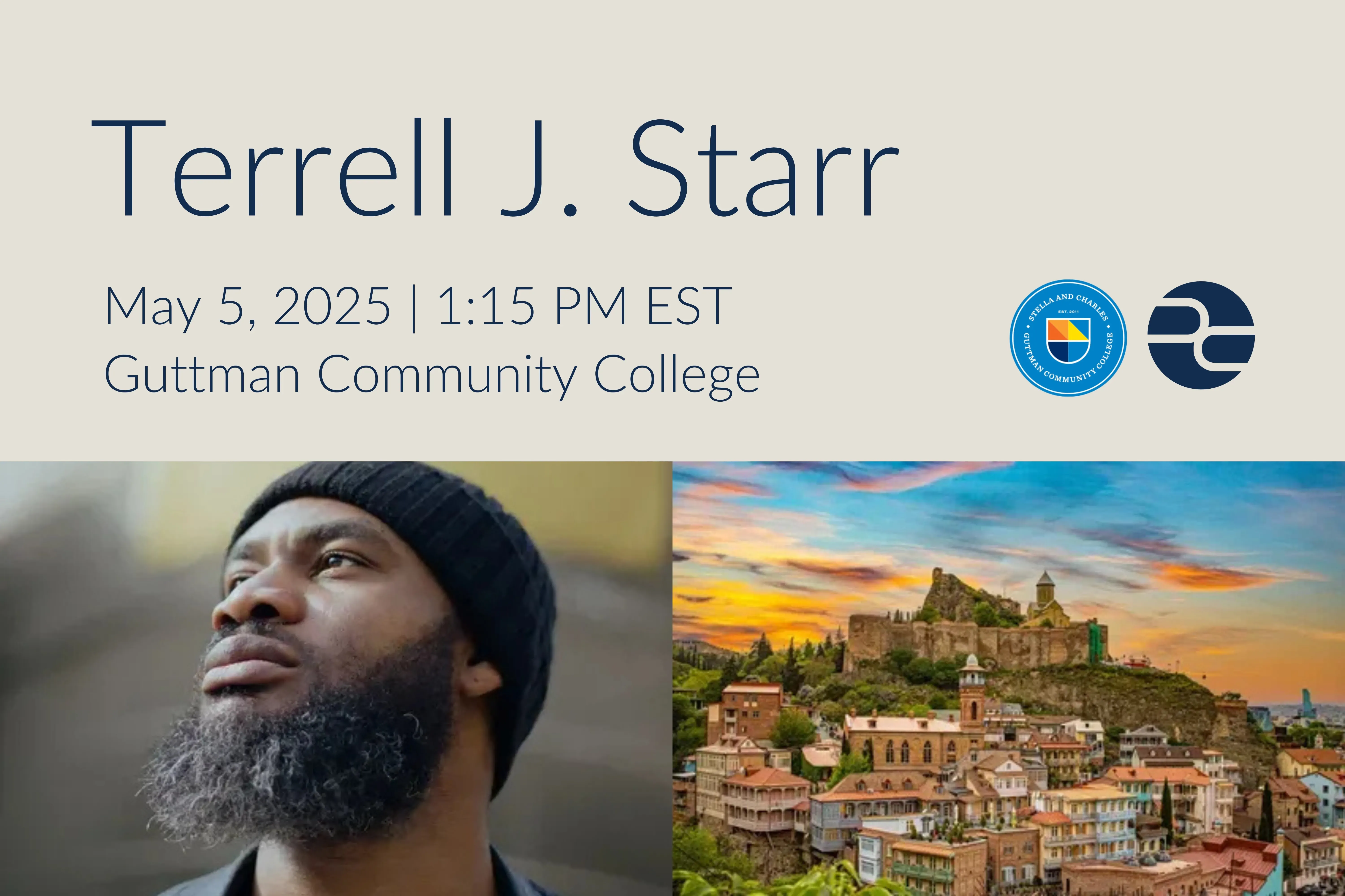 Terrell J. Starr To Visit Guttman Community College event poster