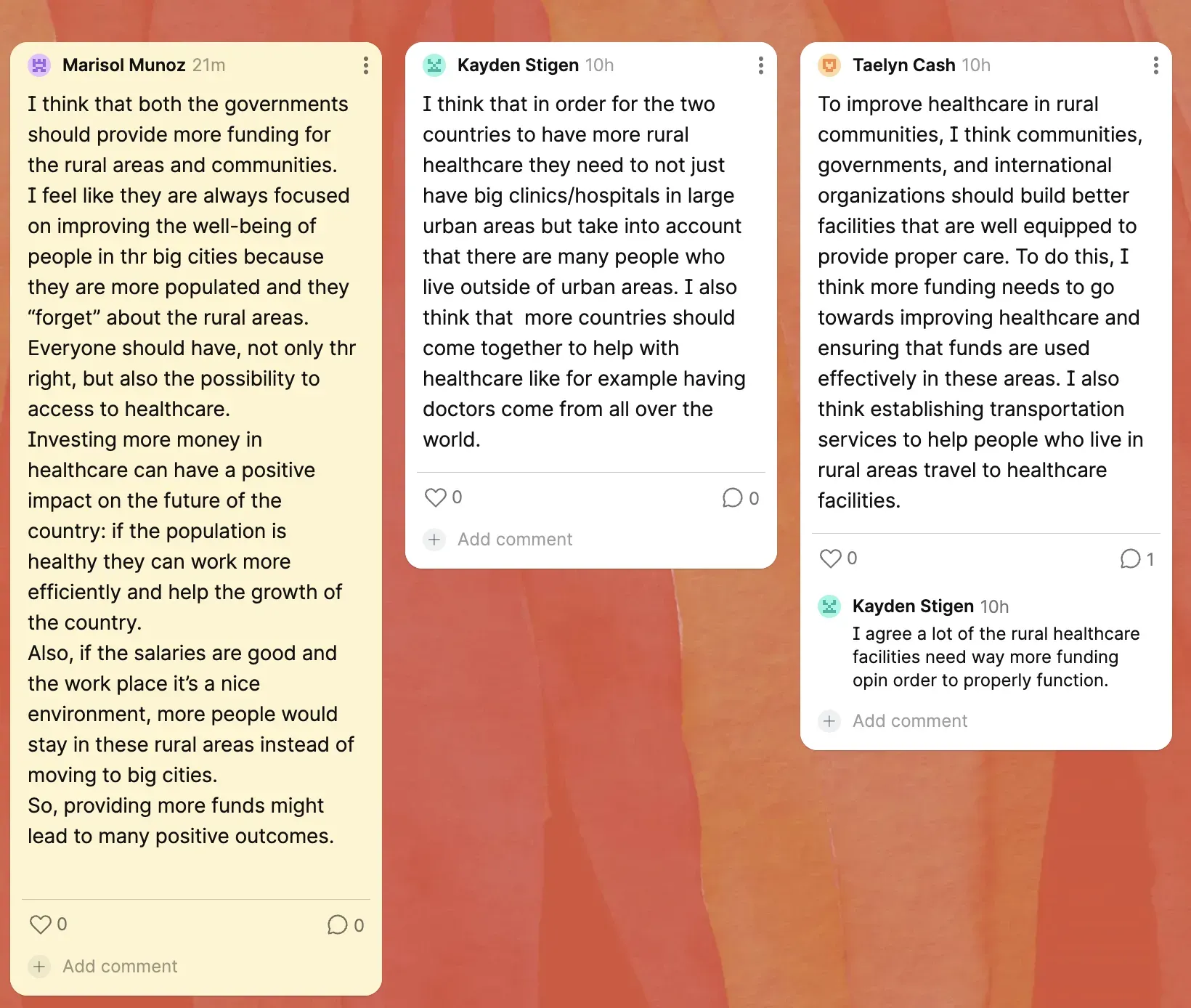 Padlet screenshot