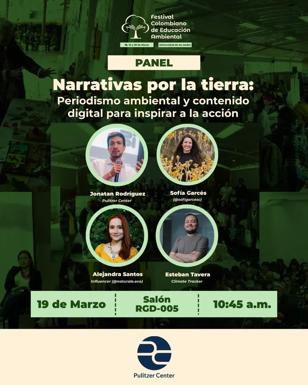 Sesión: Narrativas por la tierra — periodismo ambiental y contenido digital para inspirar a la acción